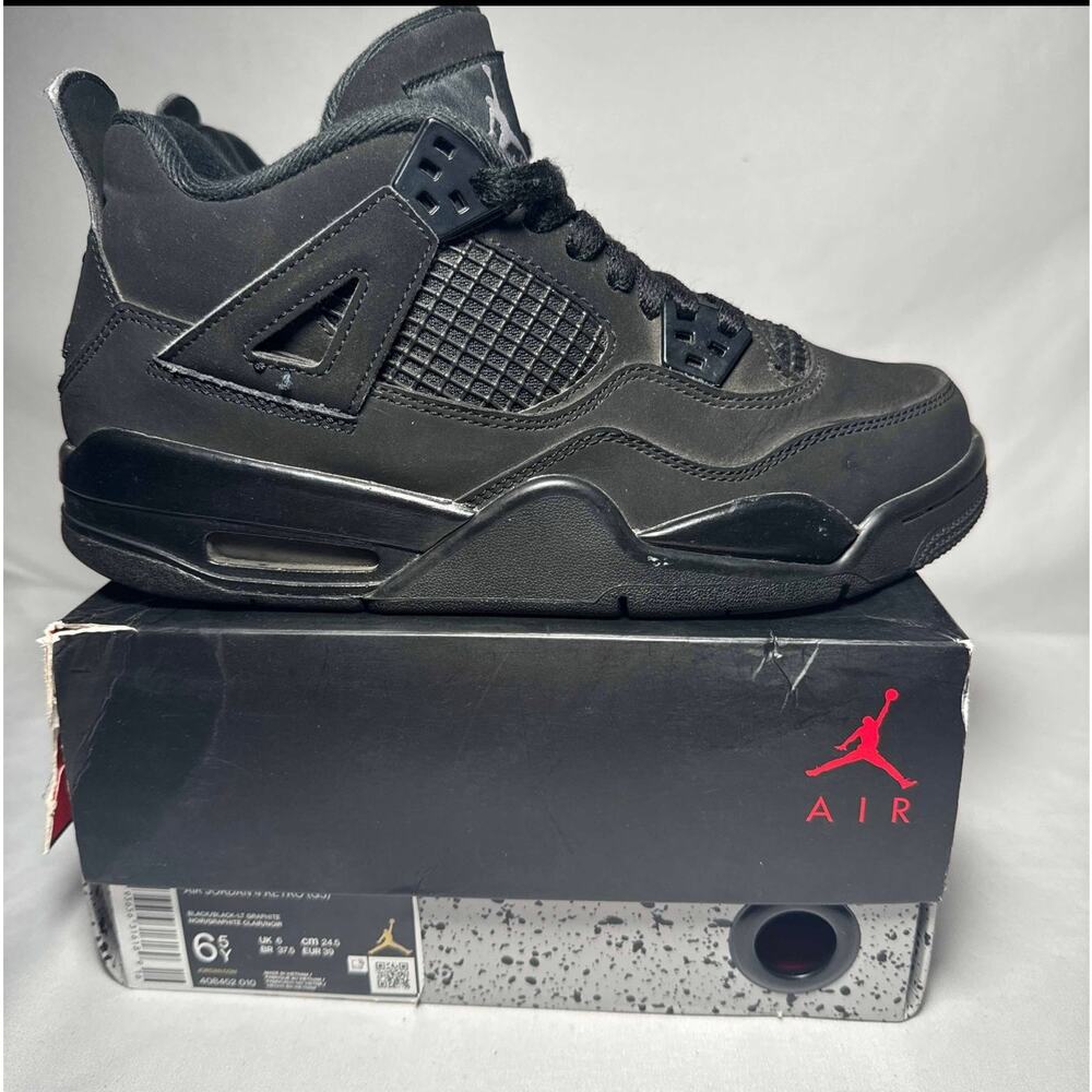Size 6 - Nike Air Jordan 4 Retro GS Black Cat 2020 Men's Shoes